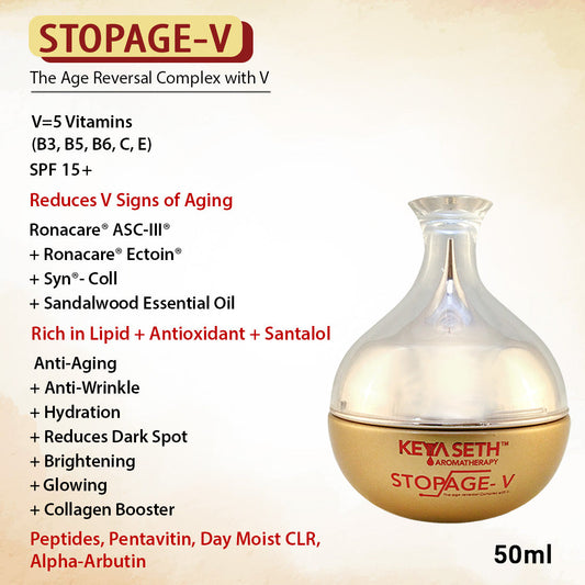 Stopage V – Anti Ageing Treatment- Vitamins  B2, B3(Niacinamide), B5, C, E, Hyaluronic Acid, Alpha Arbutin, Anti Ageing Night Cream For Men & Women 50g