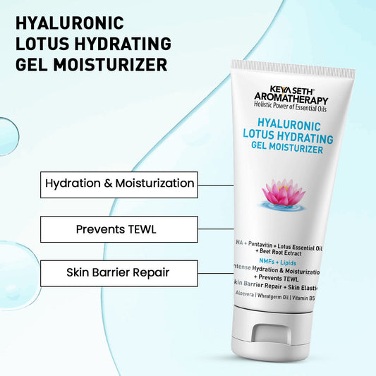 Hyaluronic Lotus Hydrating Gel Moisturizer, Pentavitin + Beet Root Extract, NMFs + Lipids, Intense Moisturization & Skin Barrier Repair 50ml
