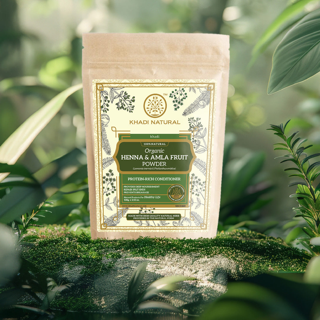 Organic Henna & Amla Fruit Powder For Hair Care - 100% Natural 100gm