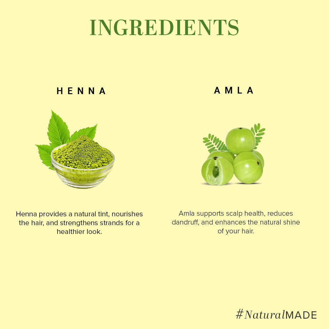 Organic Henna & Amla Fruit Powder For Hair Care - 100% Natural 100gm