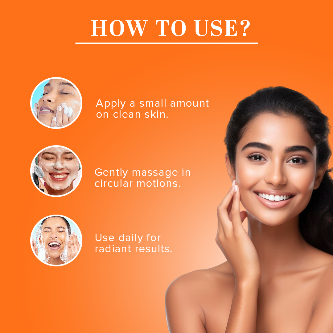 Vitamin C Foaming Face Wash Within - Built Face Brush 150ml