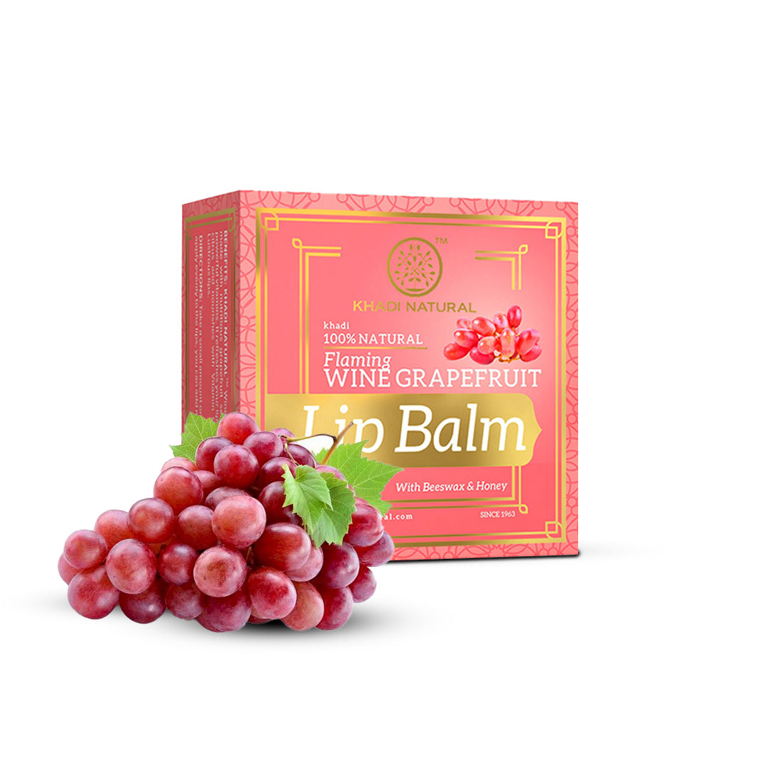 Wine Grapefruit Lip Balm - With Beeswax & Honey 5gm