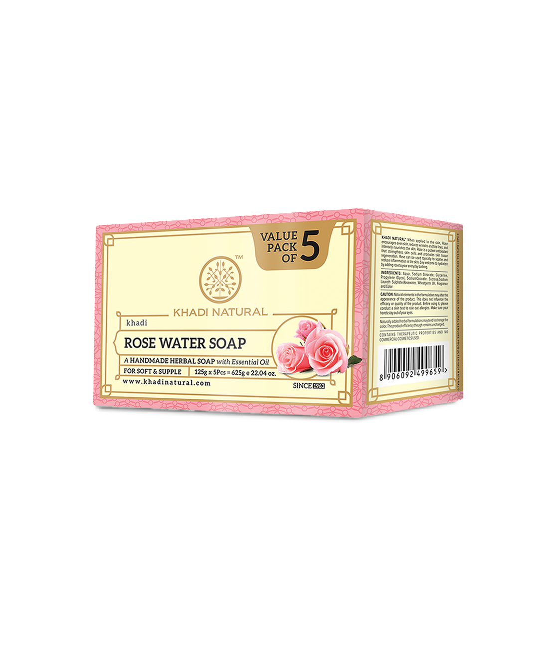 Rosewater Soap Combo Pack Of 5 125gm Each