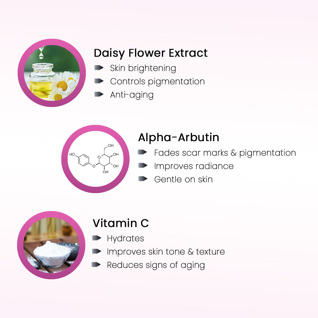 Tetra Skin Whitening Cream, Alpha Arbutin, Niacinamide, Vitamin C, Daisy Extract & Neroli for Radiant Glow & Luminous Complexion, Age Spots & Melasma 15g x 3