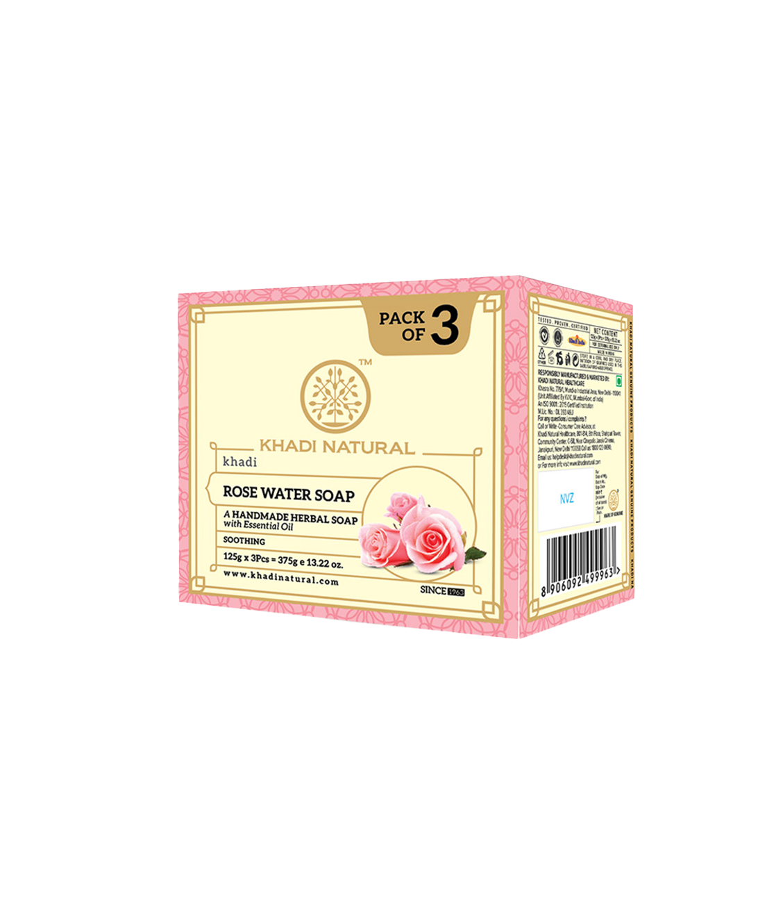 Rosewater Soap Combo Pack Of 3 125gm Each