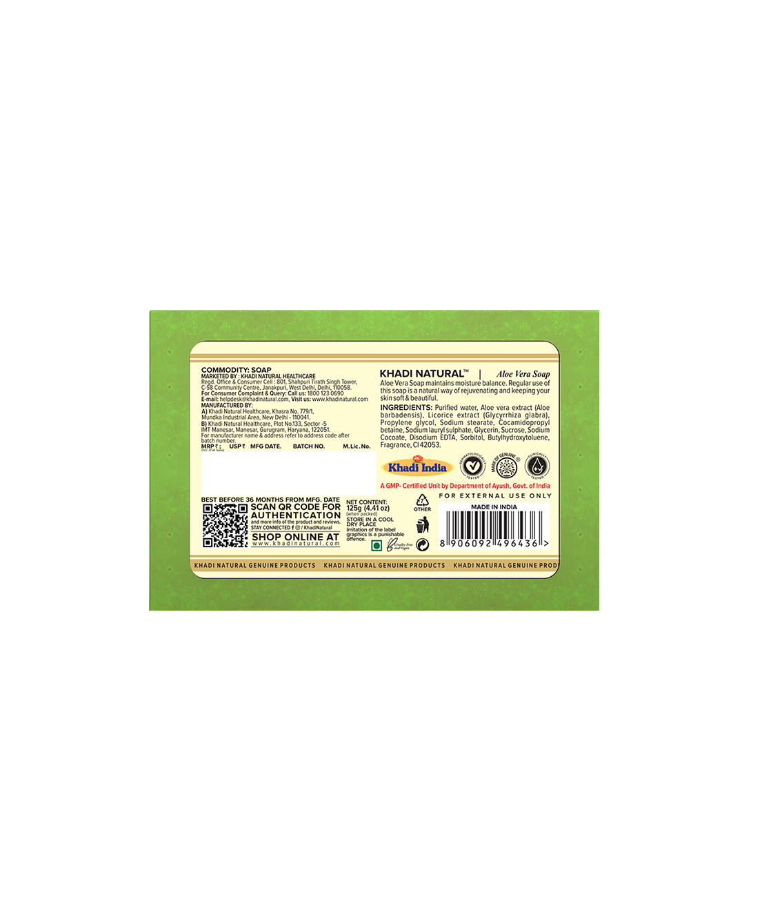 Herbal Aloevera Soap 125gm