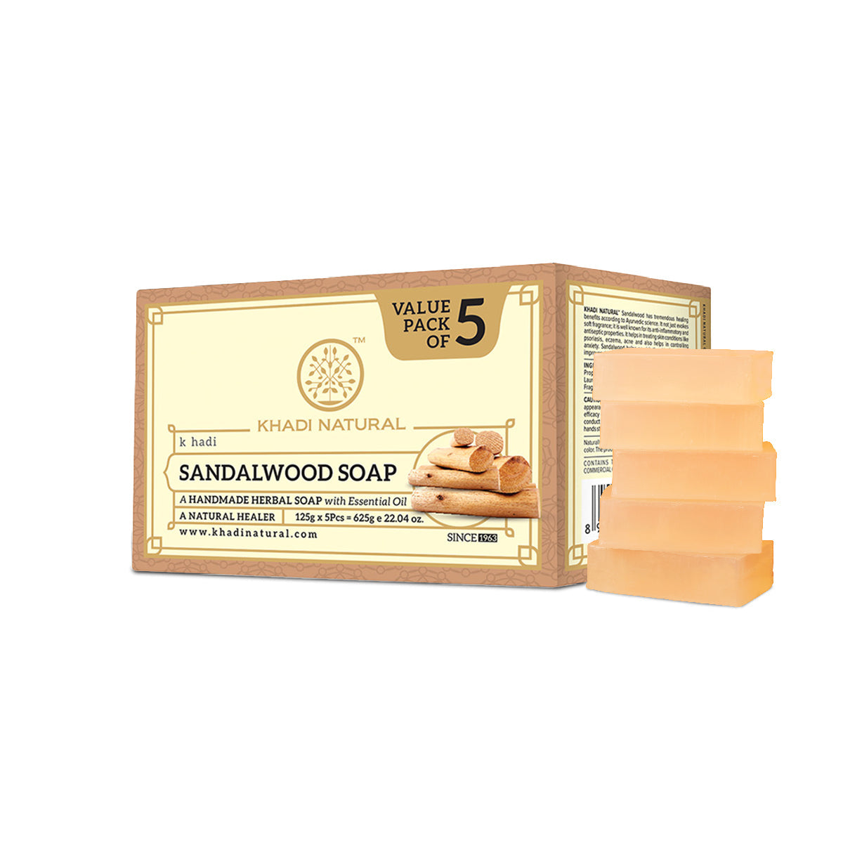 Sandalwood Soap Combo Pack Of 5 125gm Each