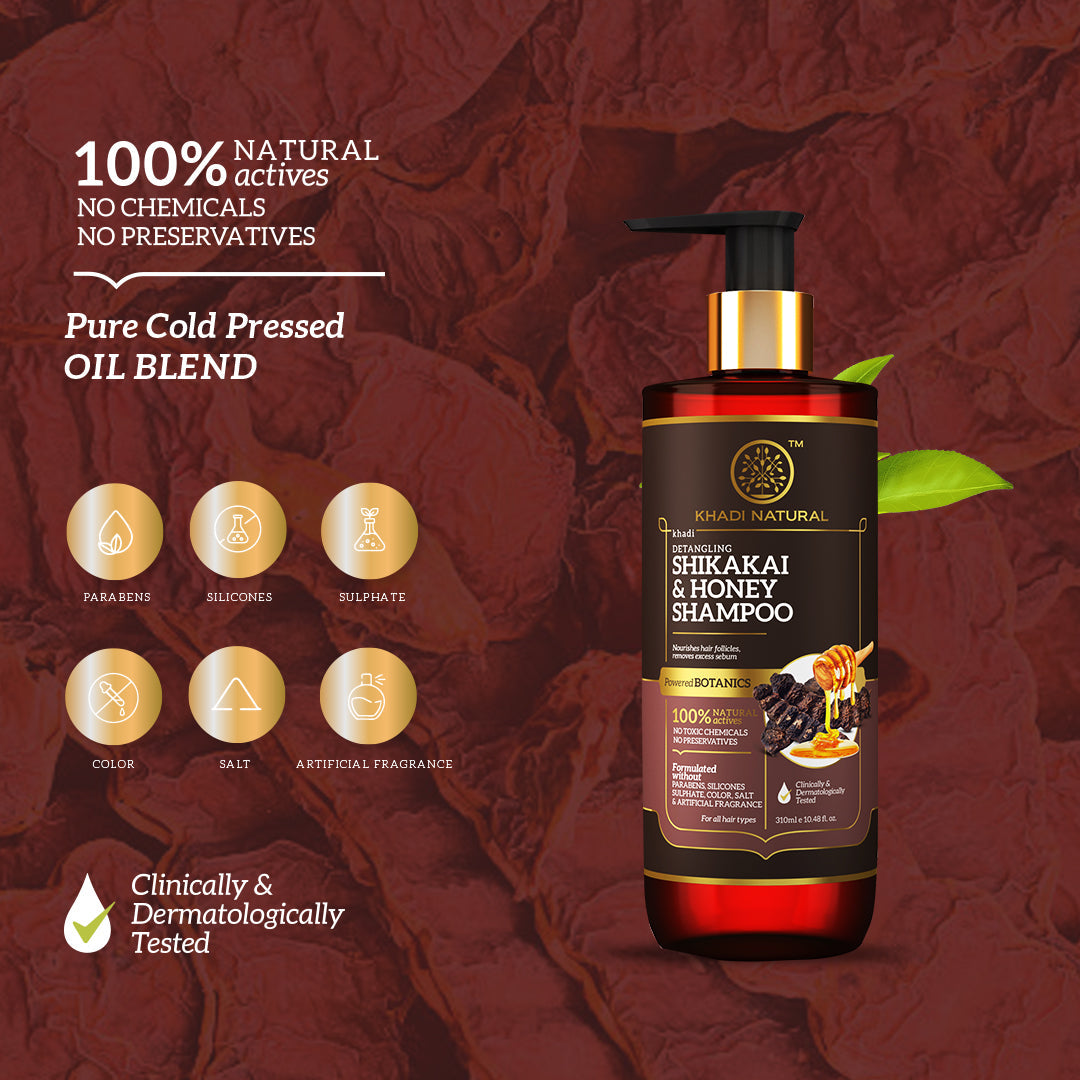 Shikakai & Honey Shampoo - Powered Botanics 310ml