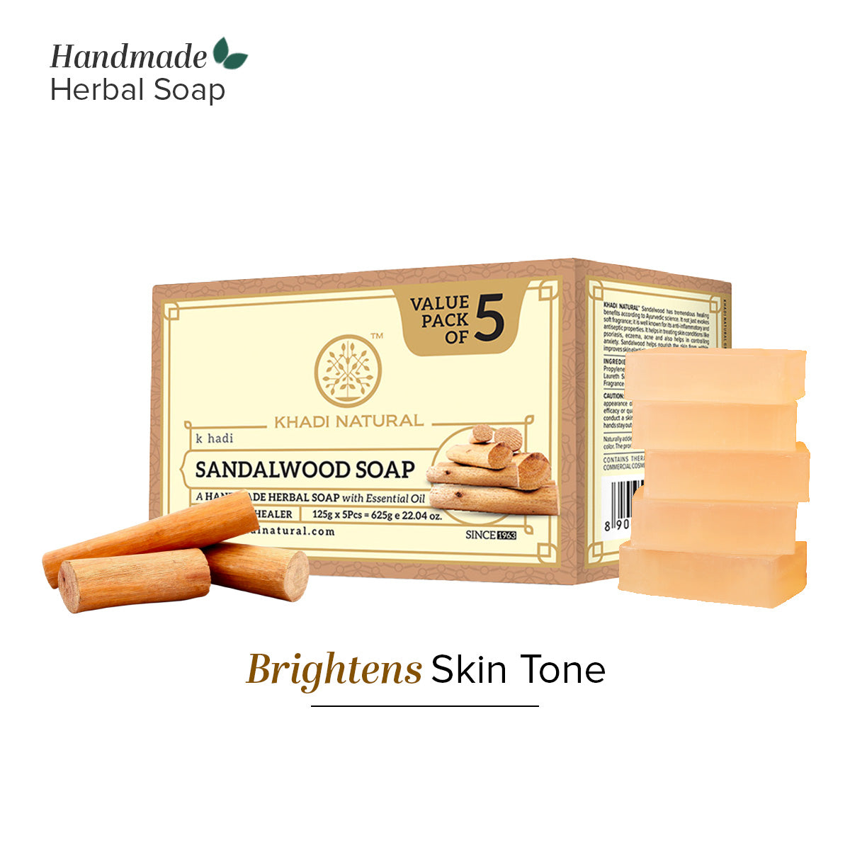 Sandalwood Soap Combo Pack Of 5 125gm Each