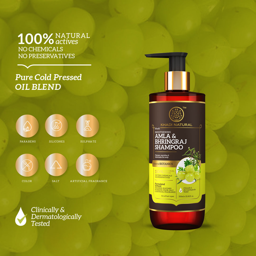 Amla & Bhringraj Hair Cleanser - SLS, Parabens, Color, Salt & Artificial Fragrance Free 310ml