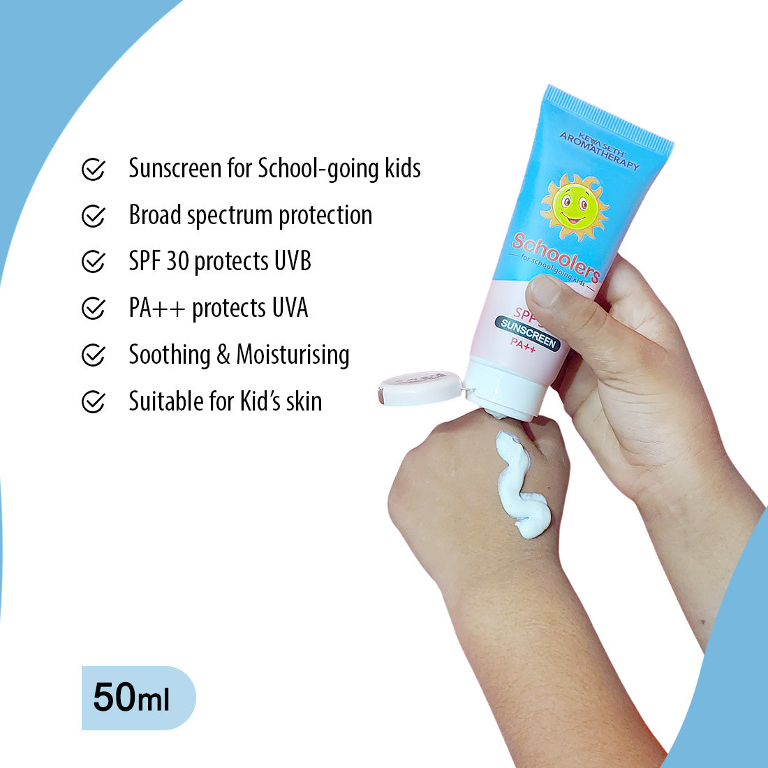 Schoolers Kids Nourishing Cream & Mineral Sunscreen SPF 30 PA++ Combo Kit for Boys & Girls – Deeply Moisturizing, Ultra-Light, No White Cast 100ml