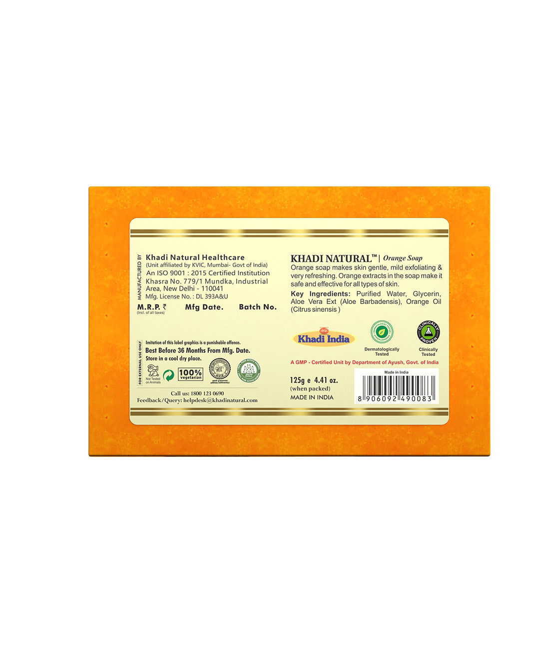 Orange Soap 125gm 1