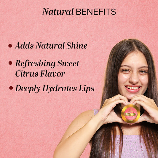 Wine Grapefruit Lip Balm - With Beeswax & Honey 5gm