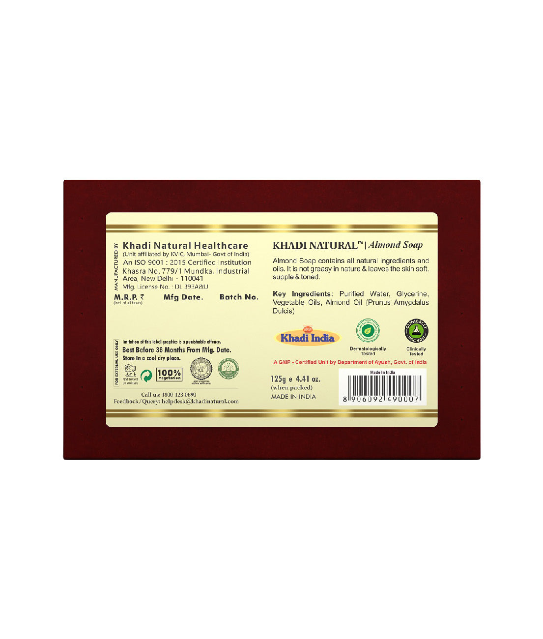 Almond Soap 125gm