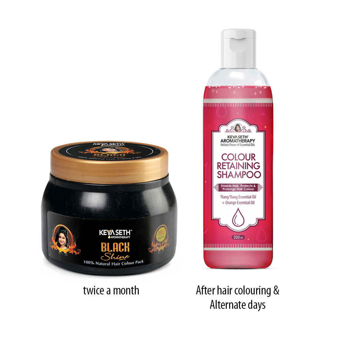 Black Shine Hair Pack Natural Hair Colour, Dye with Ayurvedic Herbs, Men & Women 100g