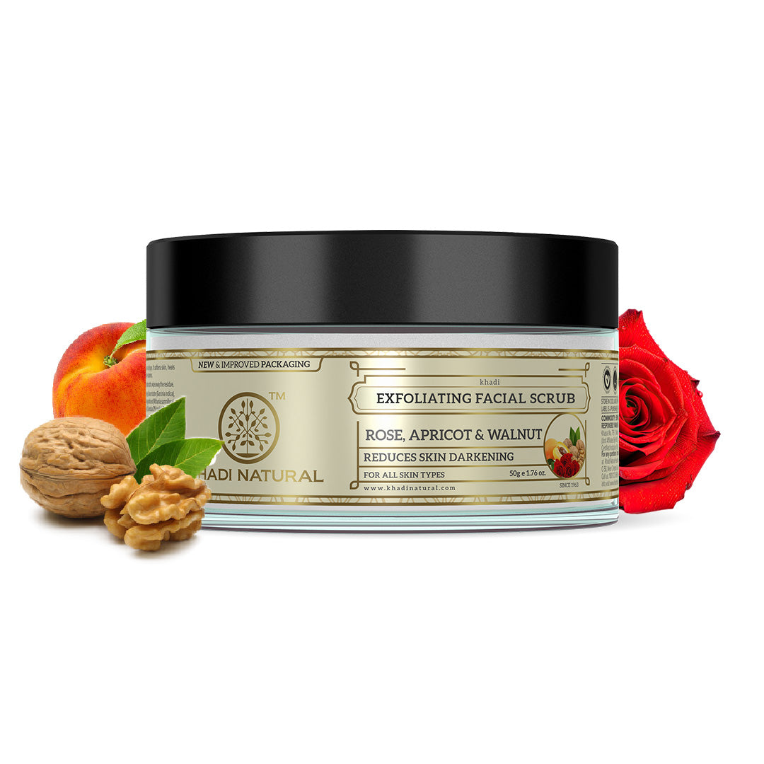 Rose Apricot & Walnut Exfoliating Facial Scrub 50gm