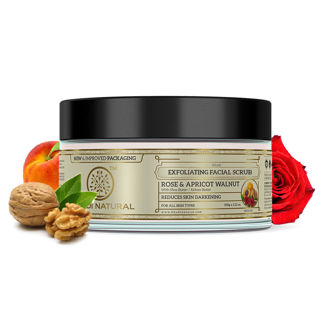 Apricot & Walnut Face Cream Scrub with Rose 100gm