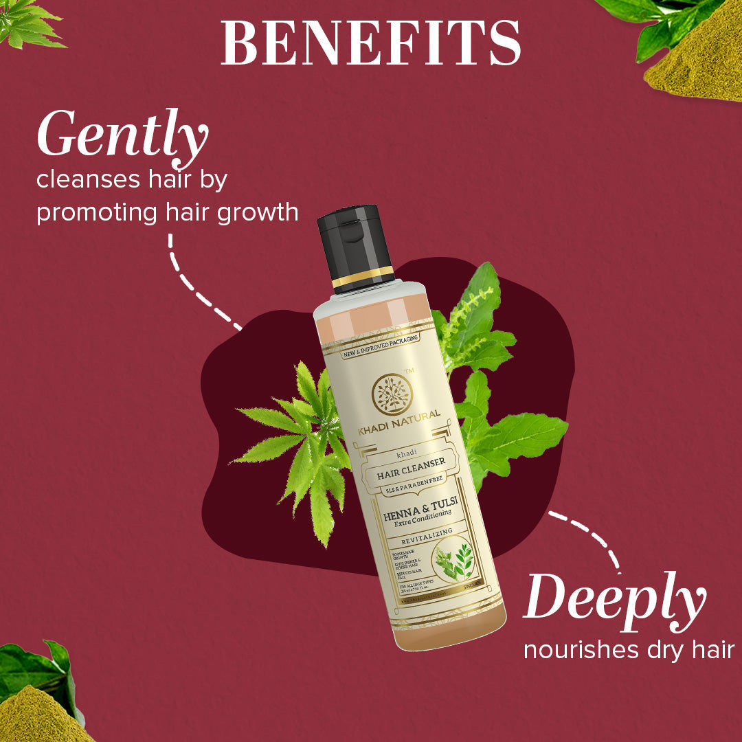 Heena & Tulsi Extra Hair Conditioning Cleanser SLS & Paraben Free 210ml