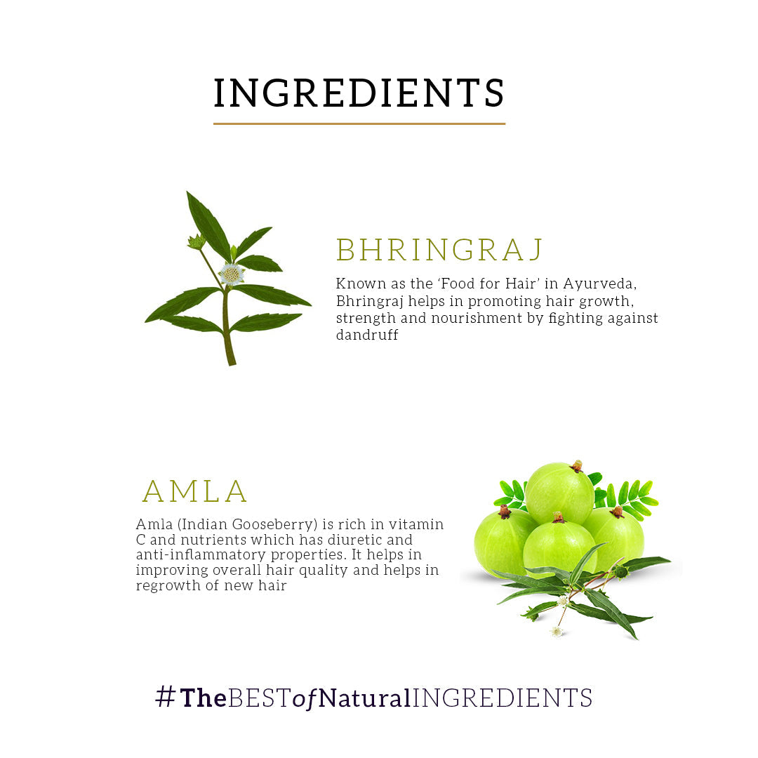 Amla & Bhringraj Hair Oil - Mineral Oil, Silicones, Synthetic Fragrance Free 200ml