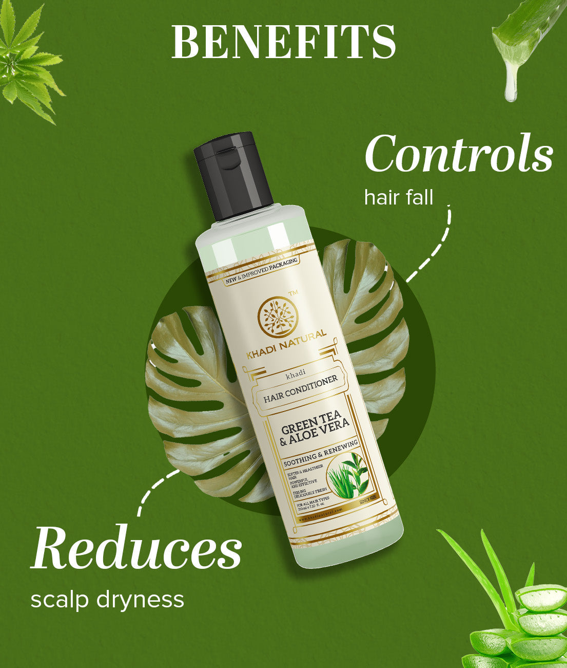 Green tea and Aloe Vera conditioner Combo Pack Of 2 210ml Each