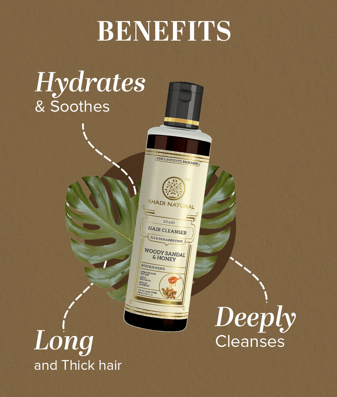 Woody Sandal & Honey Hair Cleanser SLS & Paraben Free 210ml