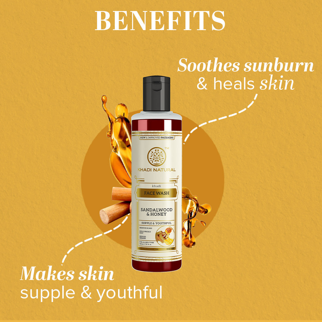 Sandalwood & Honey Face Wash Combo Pack Of 2 - 210ml Each - 210ml Each