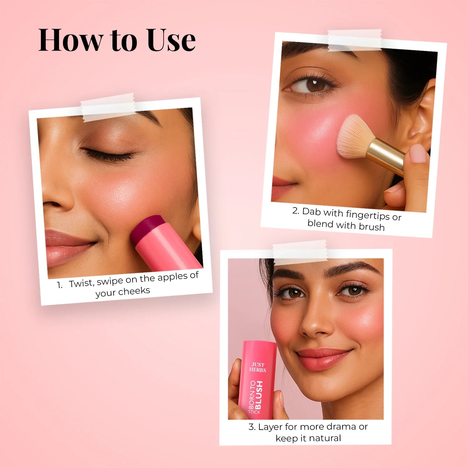 Born To Blush Stick with Shea Butter and Cica