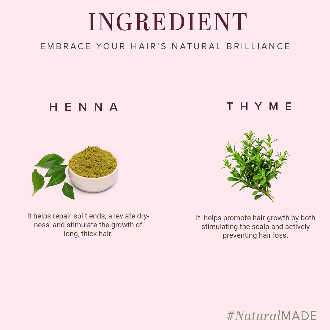Henna Thyme Hair Tonic Paraben & Mineral Oil Free 210ml