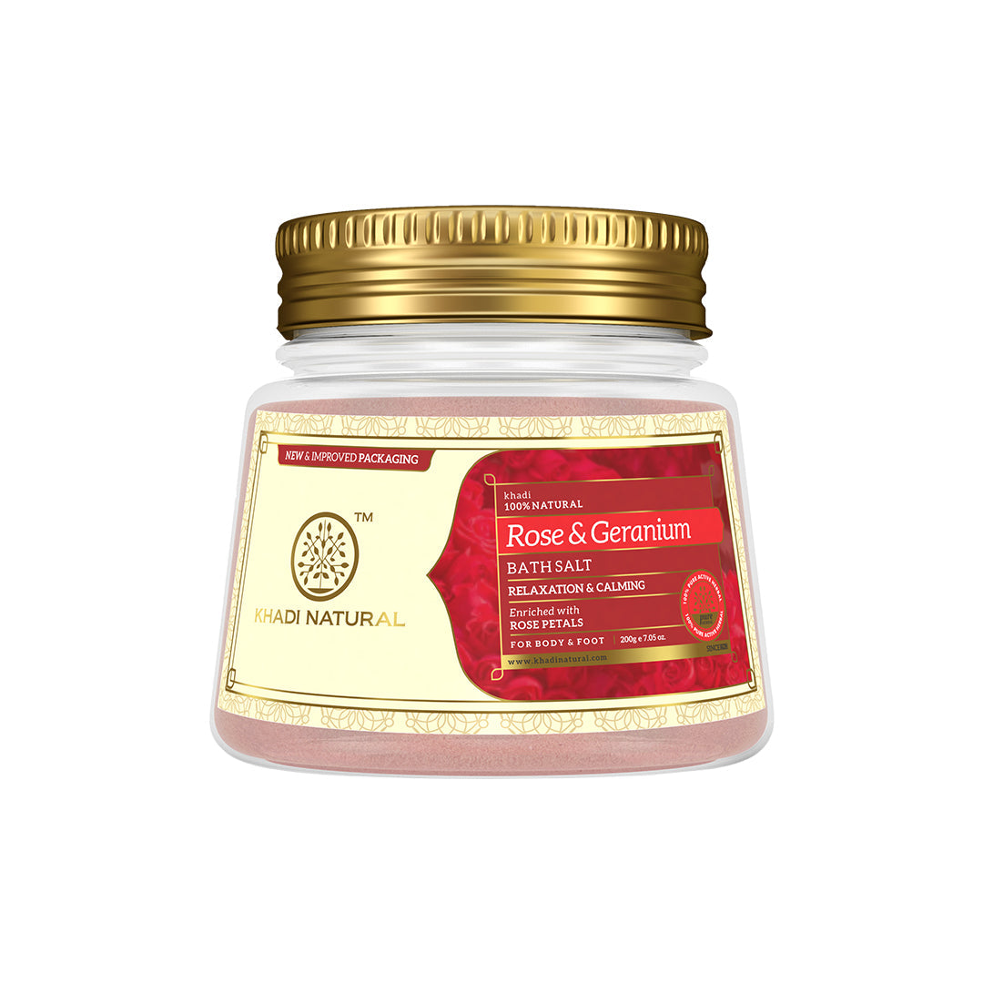Rose & Geranium with Rose Petals Bath Salt 200gm