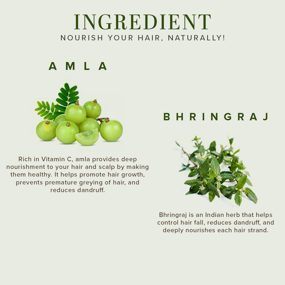 Amla & Bhringraj Hair Shampoo For Control Dandruff & Hair Fall 650ml