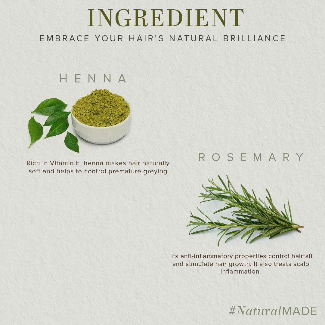 Henna & Rosemary Hair Oil – Paraben & Mineral Oil Free (210ml) 210g