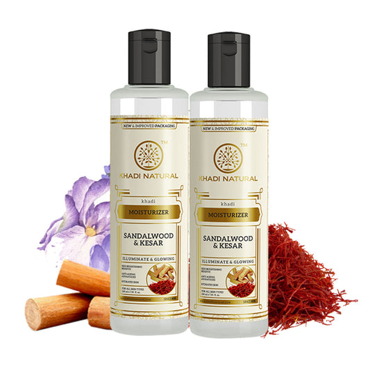 Sandalwood & Kesar Moisturizer Combo Pack of 2 210ml Each