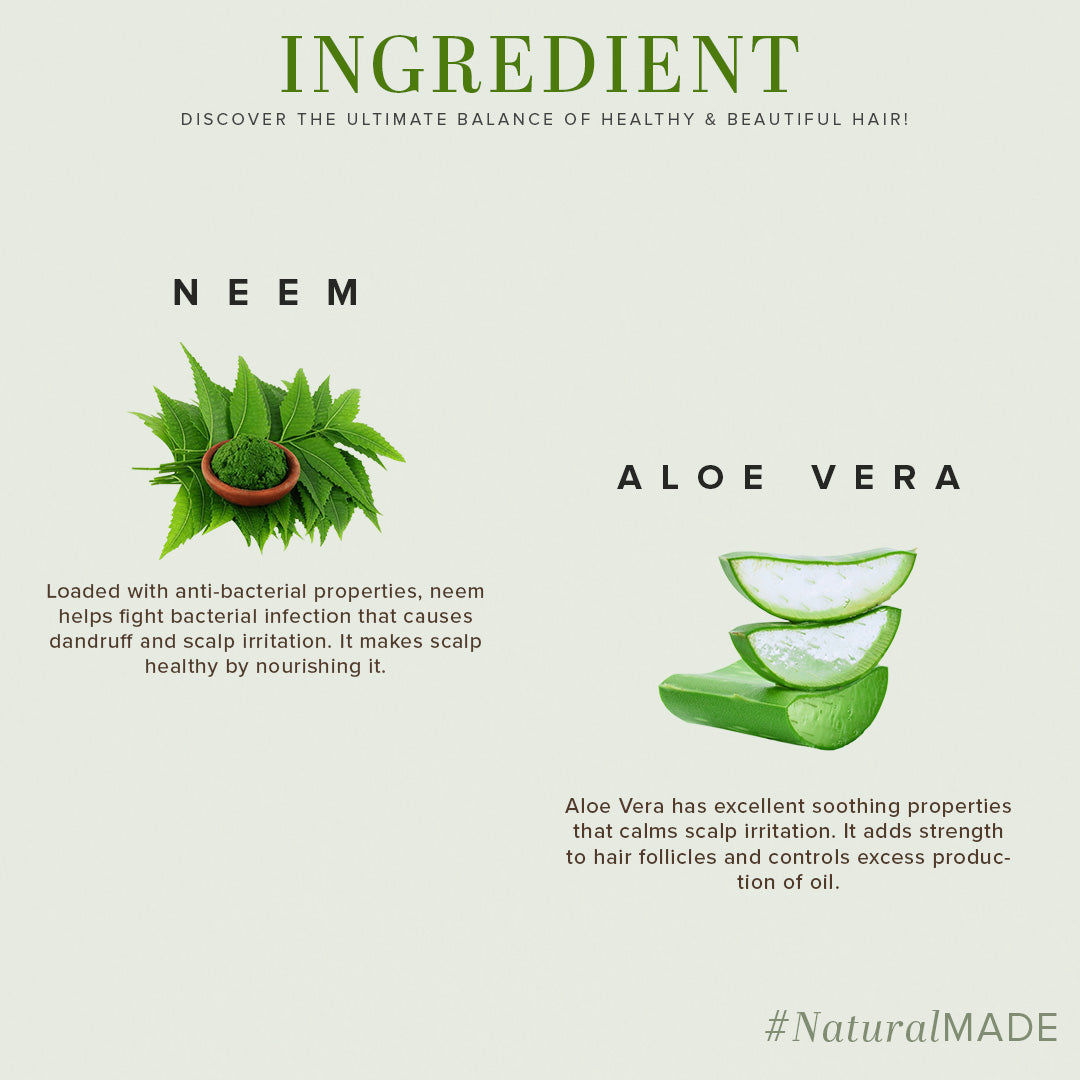 Neem & Aloevera Hair Cleanser SLS & Paraben Free 210ml