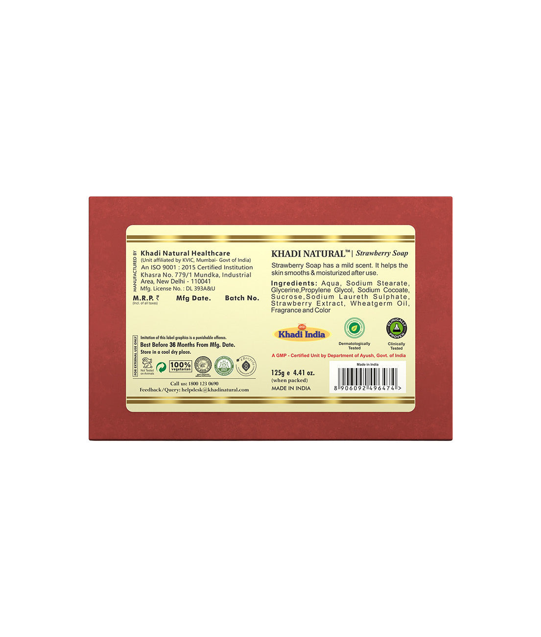 Strawberry Soap 125gm
