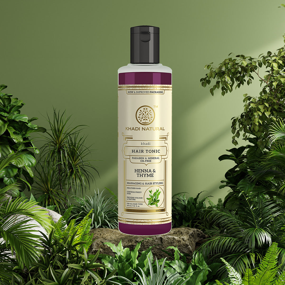 Henna Thyme Hair Tonic Paraben & Mineral Oil Free 210ml