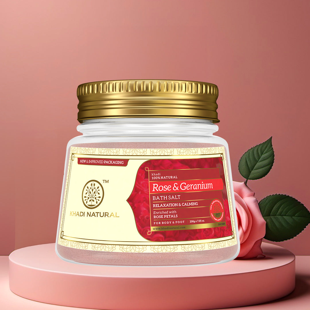 Rose & Geranium with Rose Petals Bath Salt 200gm
