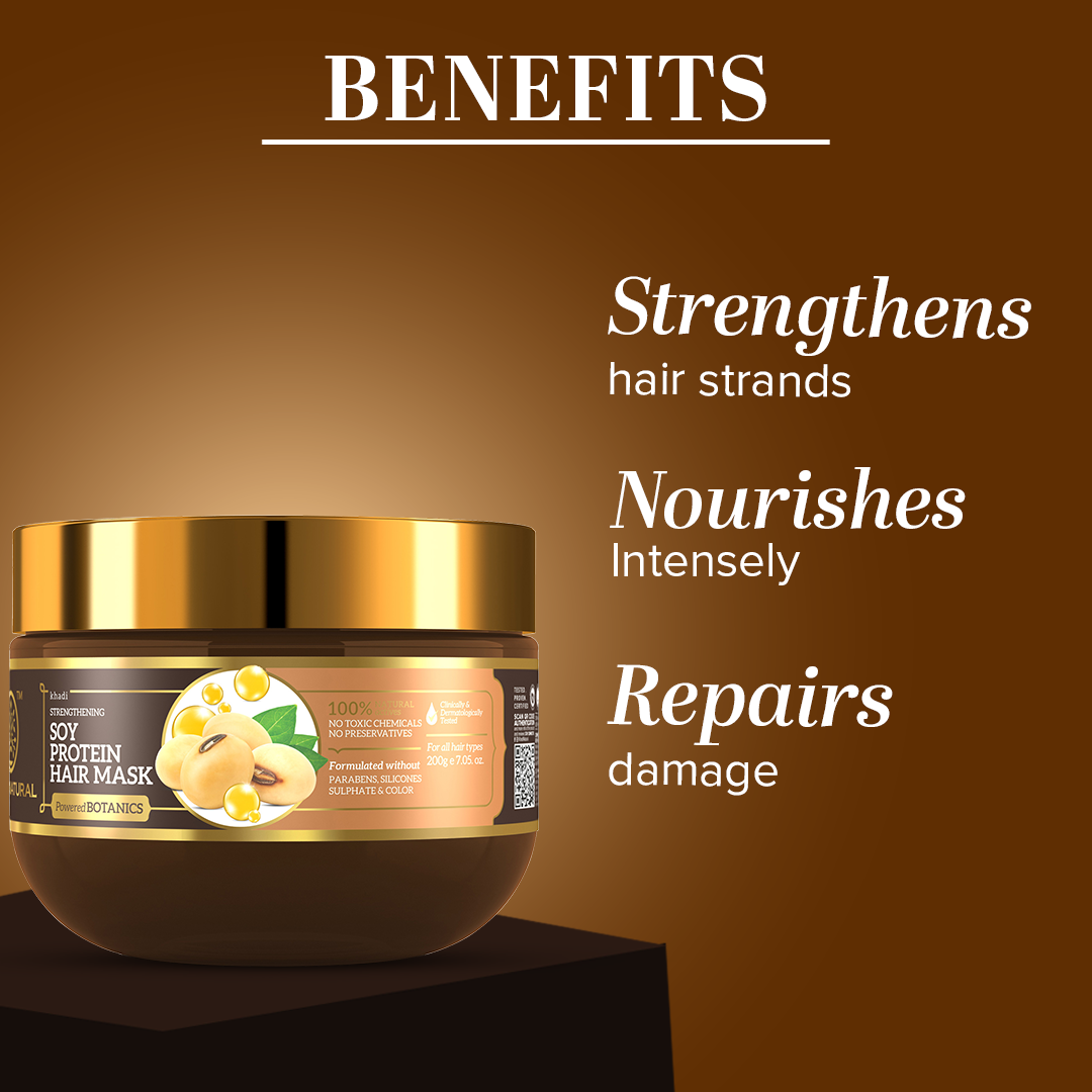Soy Protein Hair Mask - Powered Botanics 200gm