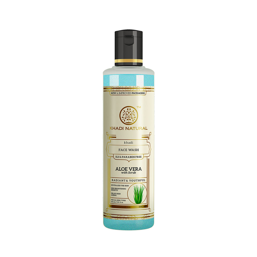 Aloevera Face Wash with Scrub SLS & Paraben Free 210ml