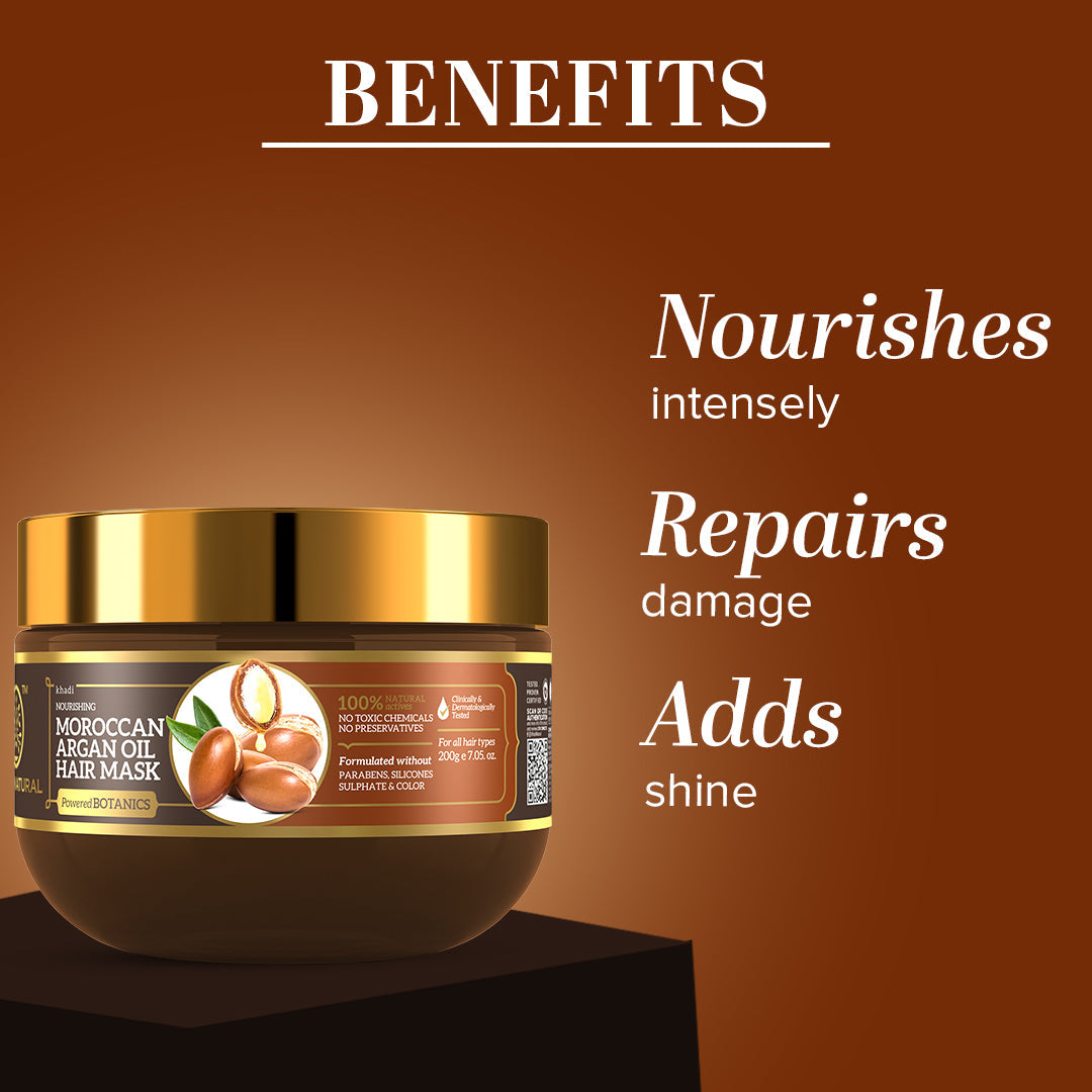 Moroccan Argan Oil Hair Mask – SLS, Paraben & Color-Free 200gm