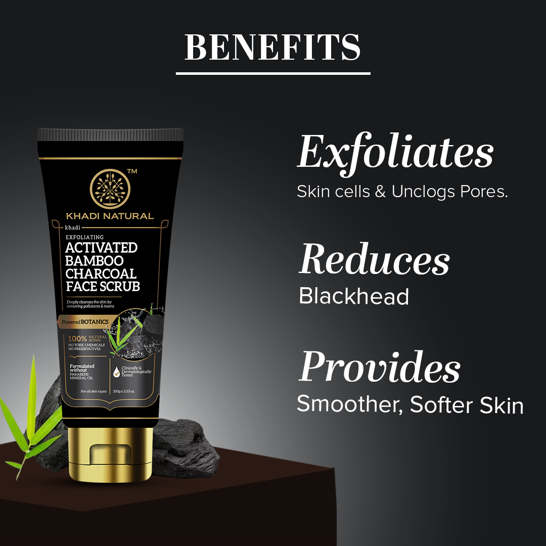 Activated Bamboo Charcoal Face Scrub 100gm