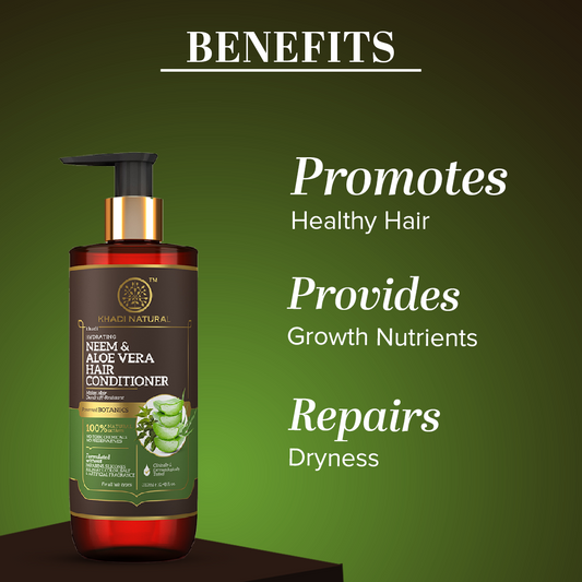 Neem & Aloe Vera Hair Conditioner - Paraben, Silicones, Sulphate, Color, Salt & Artificial Fragrance Free 310ml