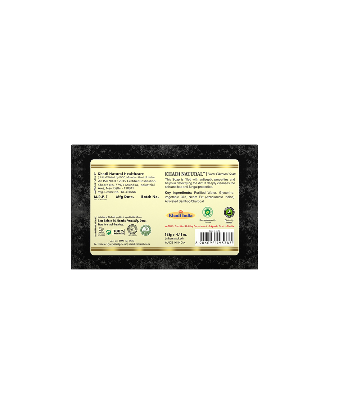 Neem Charcoal Soap 125gm