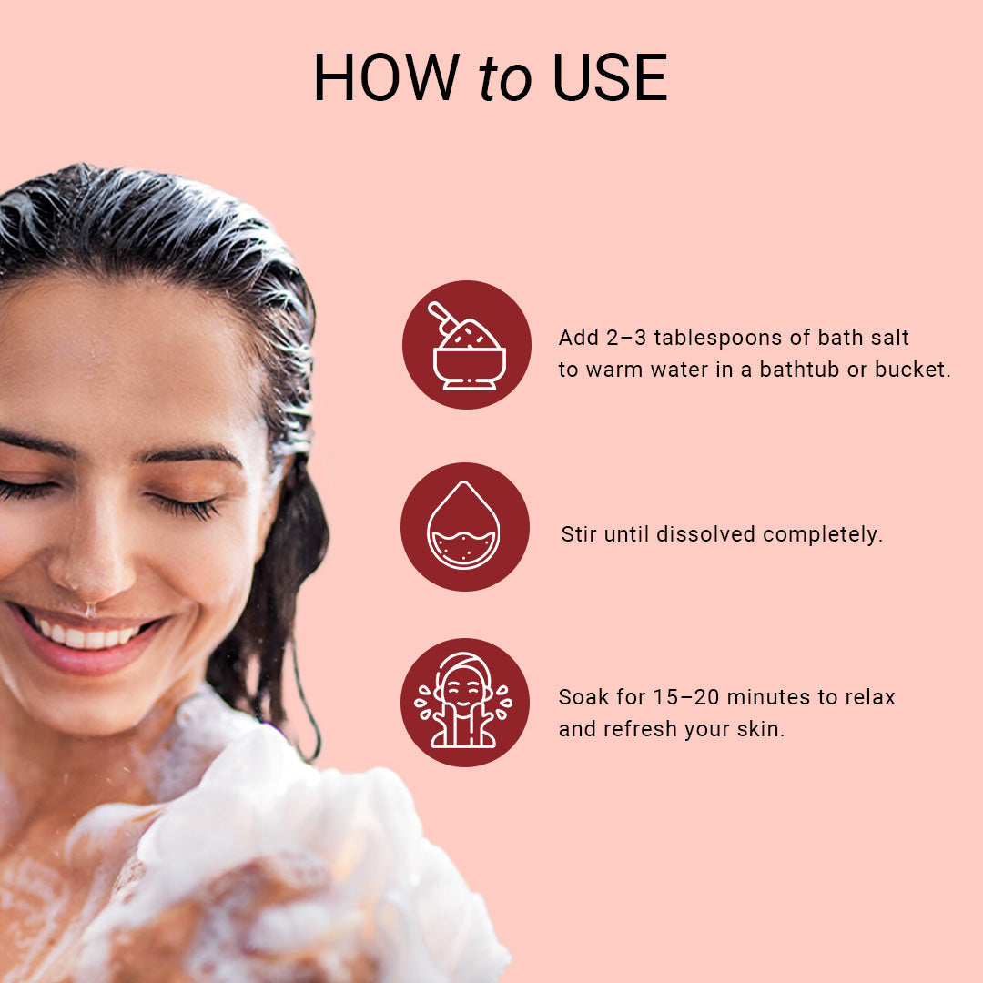 Rose & Geranium with Rose Petals Bath Salt 200gm