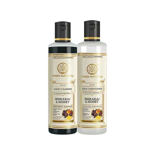 Shikakai & Honey Cleanser & Conditioner SLS & Paraben Free Combo 210ml Each