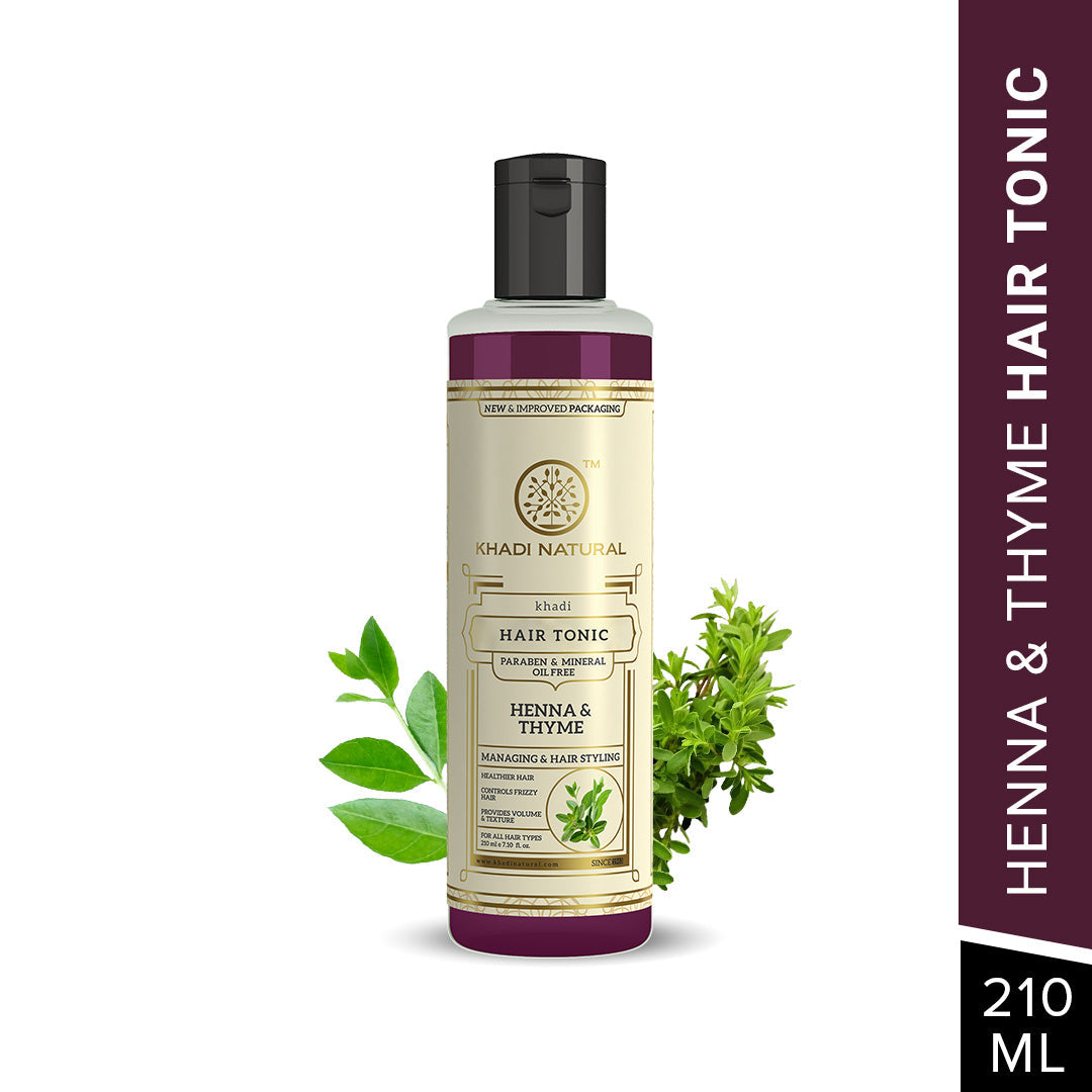 Henna Thyme Hair Tonic Paraben & Mineral Oil Free 210ml