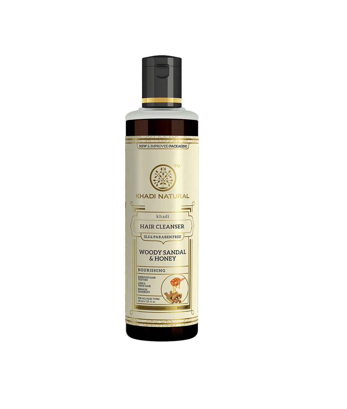 Woody Sandal & Honey Hair Cleanser SLS & Paraben Free 210ml