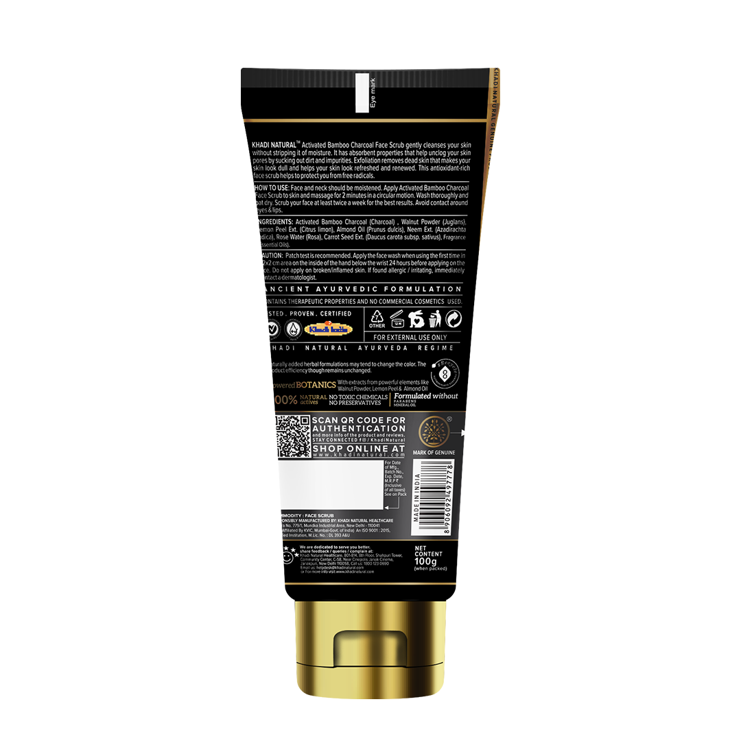 Activated Bamboo Charcoal Face Scrub 100gm