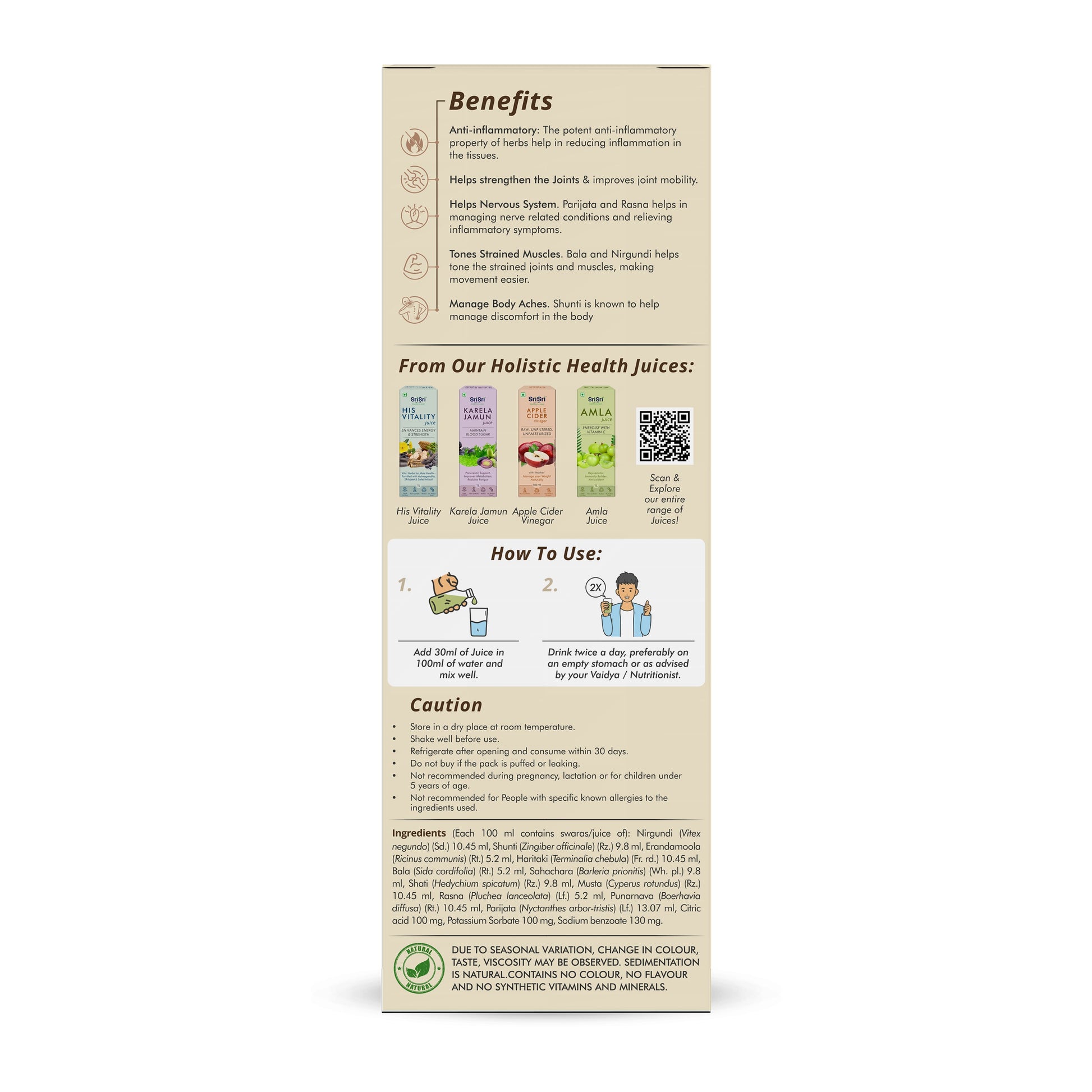 Artho Fix Juice | Supports Joint Health & Improves Mobility | 1 L 1L
