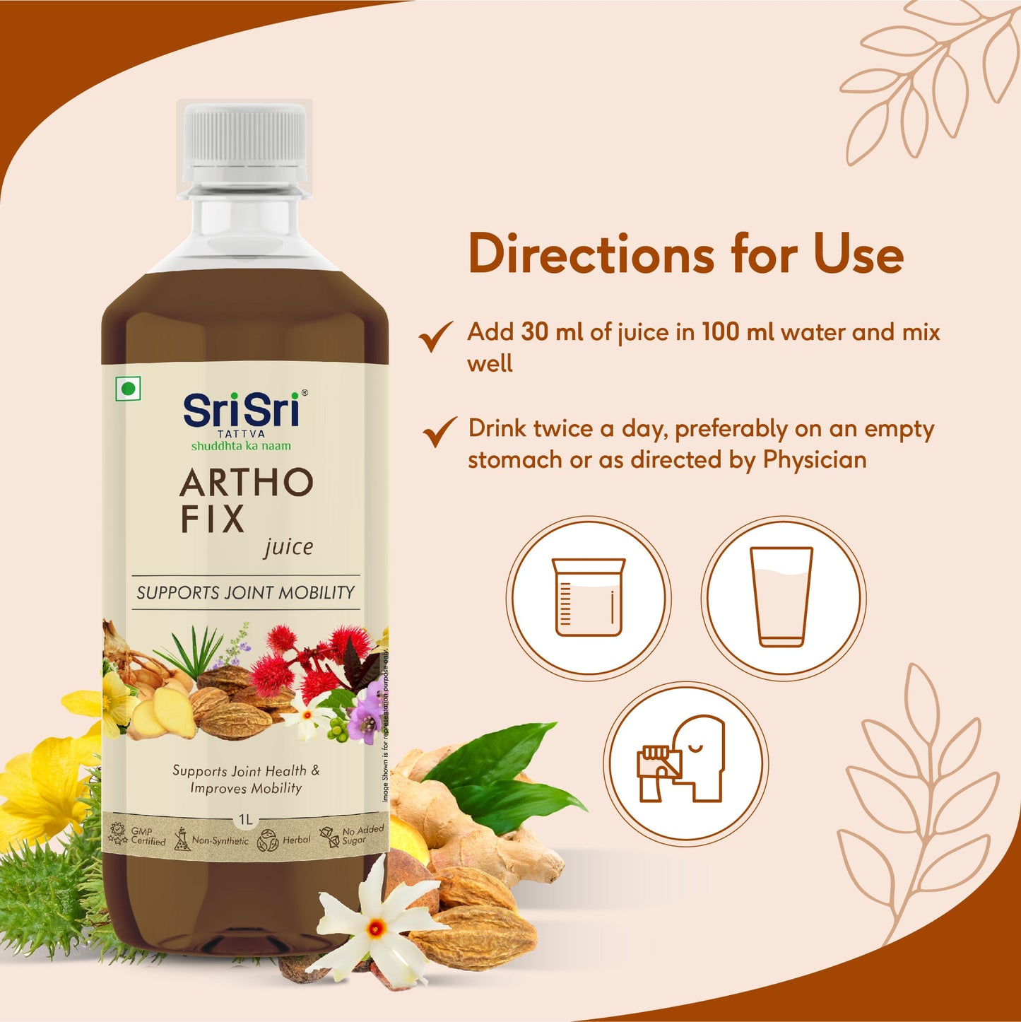 Artho Fix Juice | Supports Joint Health & Improves Mobility | 1 L 1L