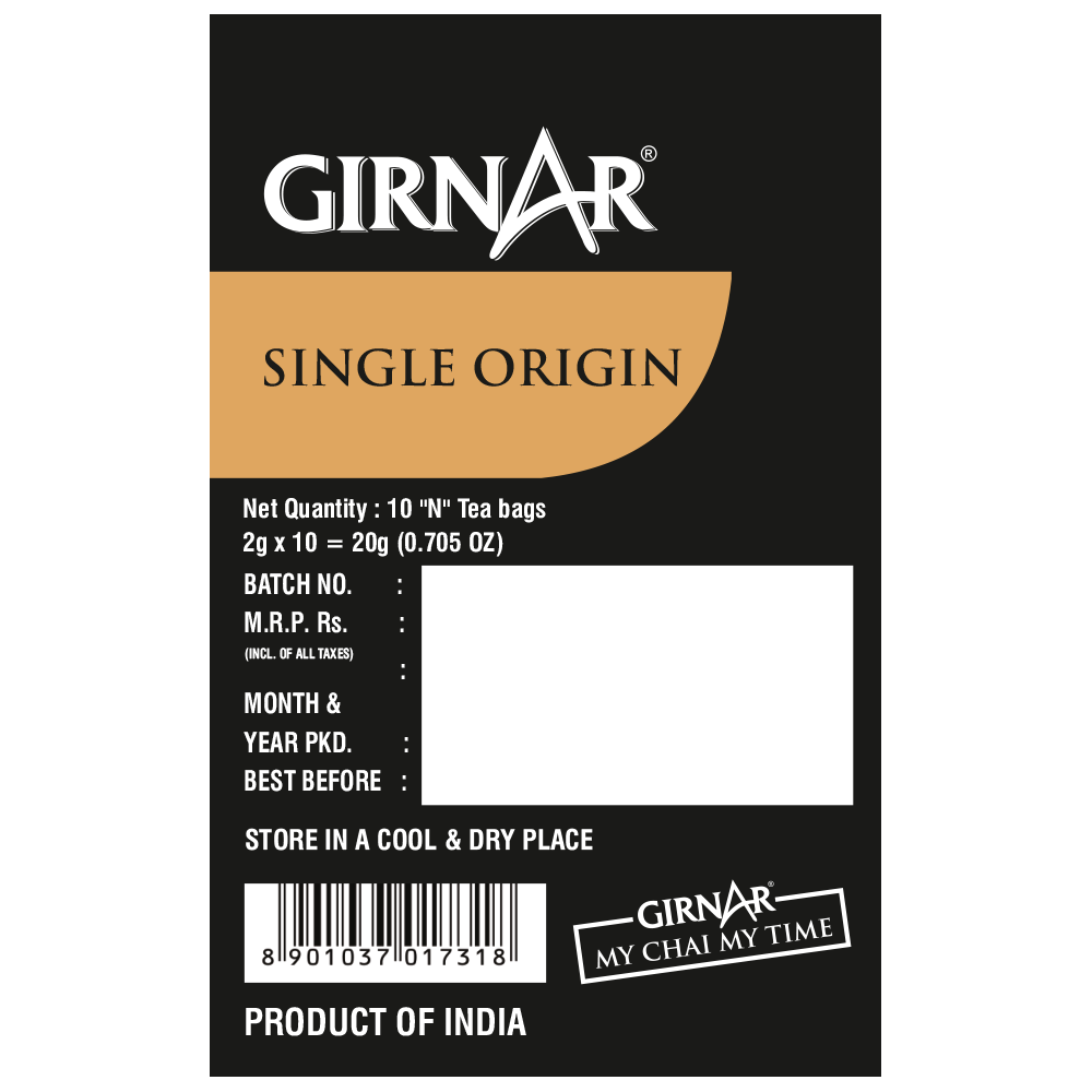 Single Origin Black Tea Bags - Assam Tea 10 Tea Bags